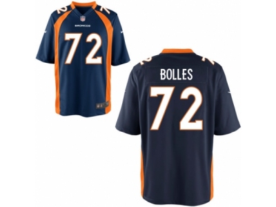 Denver Broncos 72 Garett Bolles  Blue 2017 Draft Pick Game Jersey