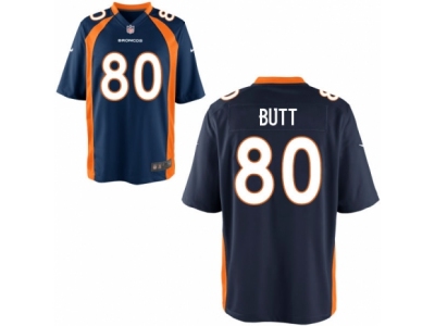 Denver Broncos 80 Jake Butt  Blue 2017 Draft Pick Game Jersey