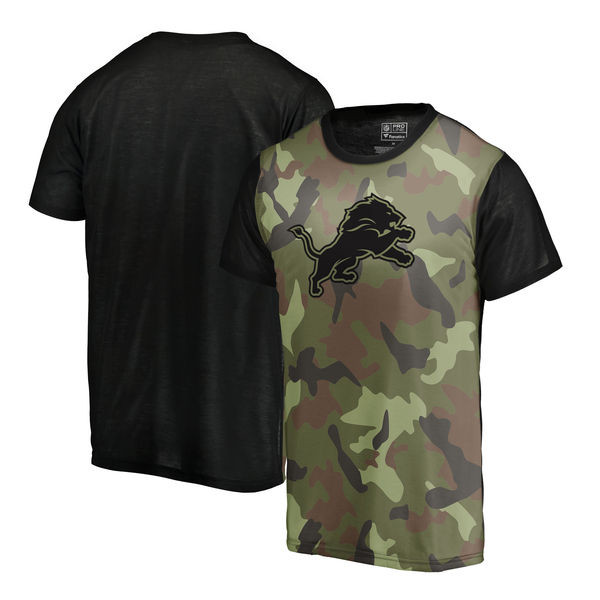 Detroit Lions Camo NFL Pro Line by Fanatics Branded Blast Sublimated T Shirt