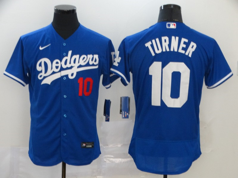 Dodgers 10 Justin Turner Royal 2020 Nike Flexbase Jersey