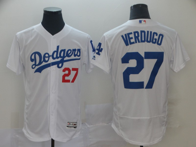 Dodgers 27 Alex Verdugo White Flexbase Jersey