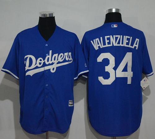 Dodgers 34 Fernando Valenzuela Blue New Cool Base Stitched MLB Jersey