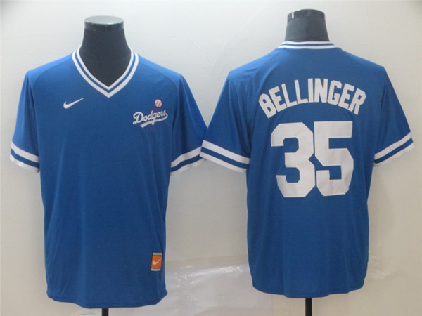 Dodgers 35 Cody Bellinger Blue Throwback Jersey