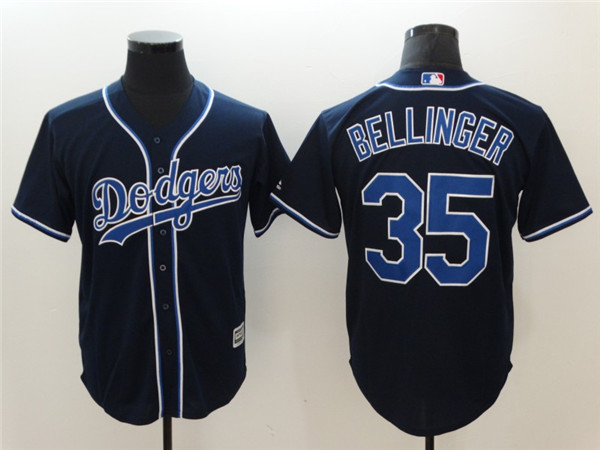 Dodgers 35 Cody Bellinger Navy Cool Base Jersey