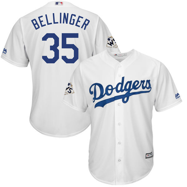 Dodgers 35 Cody Bellinger White 2017 World Series Bound Cool Base Player Jersey