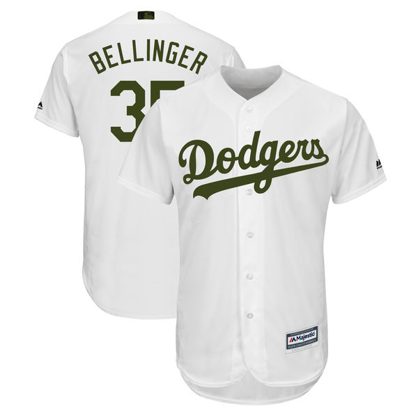 Dodgers 35 Cody Bellinger White 2018 Memorial Day Cool Base Jersey