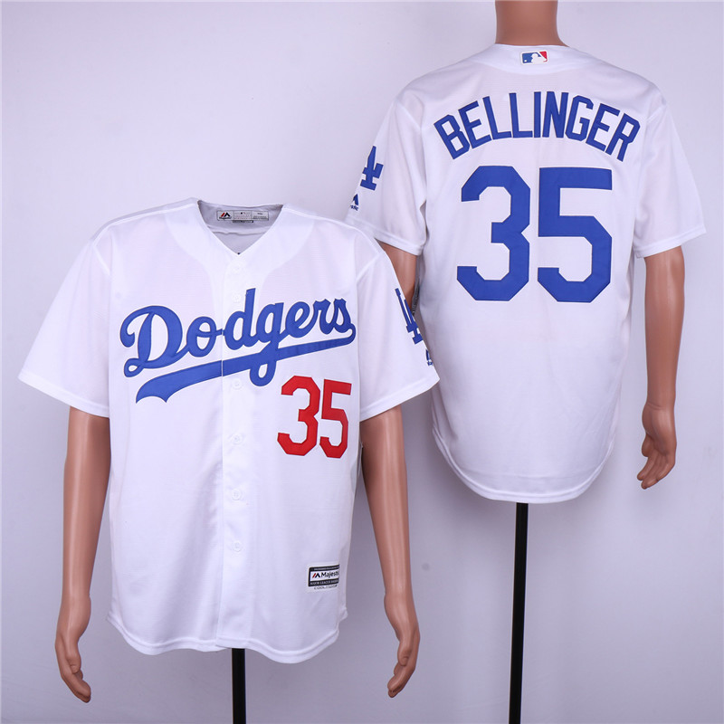 Dodgers 35 Cody Bellinger White Cool Base Jersey
