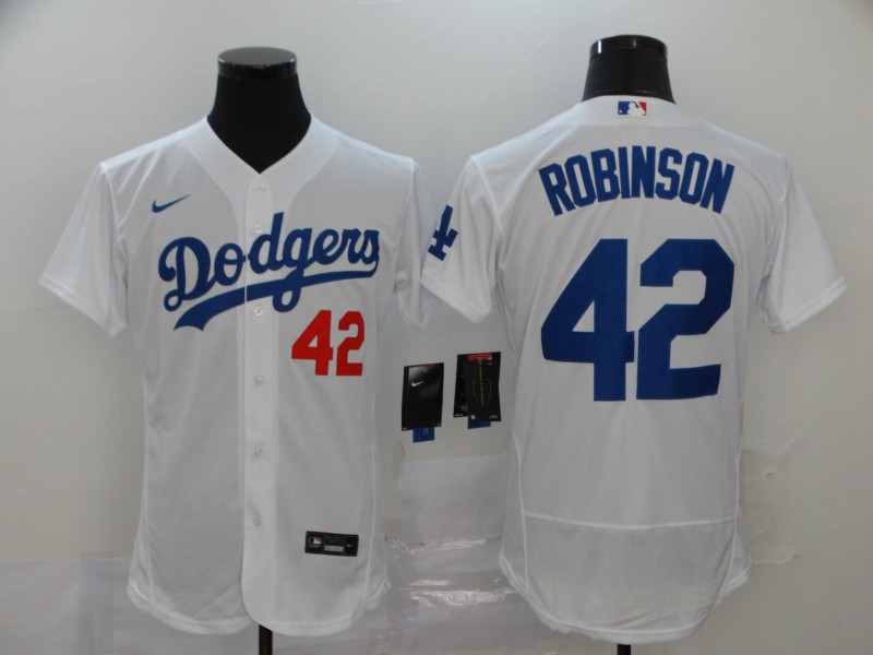 Dodgers 42 Jackie Robinson White 2020 Nike Flexbase Jersey