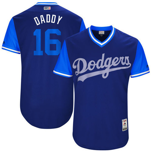Dodgers Andre Ethier Daddy Majestic Royal 2017 Players Weekend Jersey