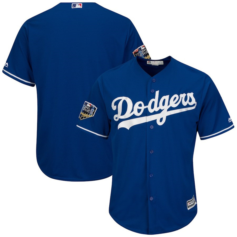 Dodgers Blank Royal 2018 World Series Cool Base Player Jersey