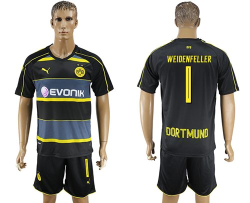 Dortmund 1 Weidenfeller Away Soccer Club Jersey