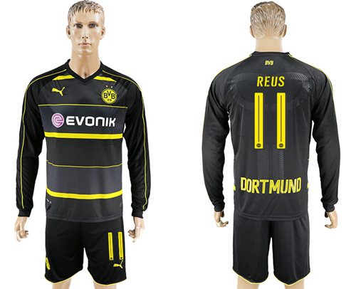 Dortmund 11 Reus Away Long Sleeves Soccer Club Jersey