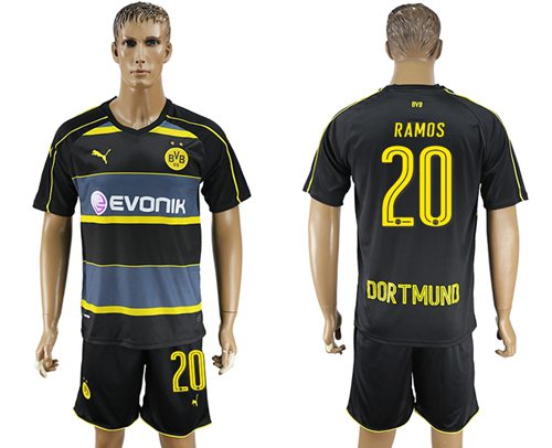 Dortmund 20 Ramos Away Soccer Club Jersey