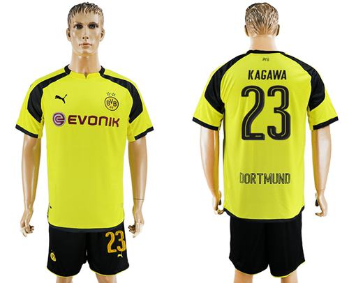 Dortmund 23 Kagawa European Away Soccer Club Jersey