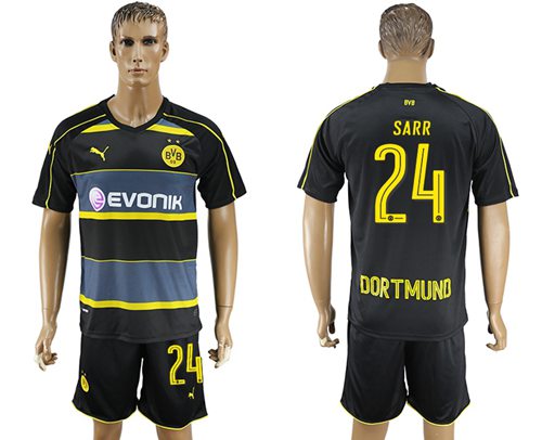 Dortmund 24 Sarr Away Soccer Club Jersey