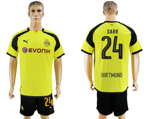 Dortmund 24 Sarr European Away Soccer Club Jersey