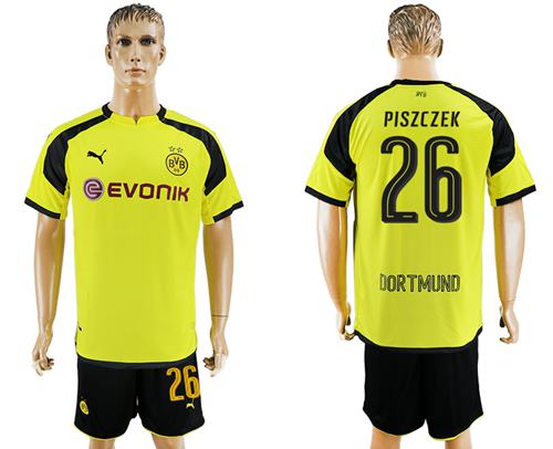 Dortmund 26 Piszczek European Away Soccer Club Jersey