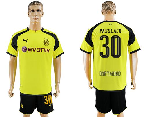 Dortmund 30 Passlack European Away Soccer Club Jersey