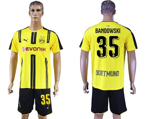 Dortmund 35 Bandowski Home Soccer Club Jersey