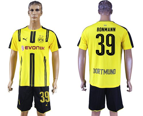 Dortmund 39 Bonmann Home Soccer Club Jersey