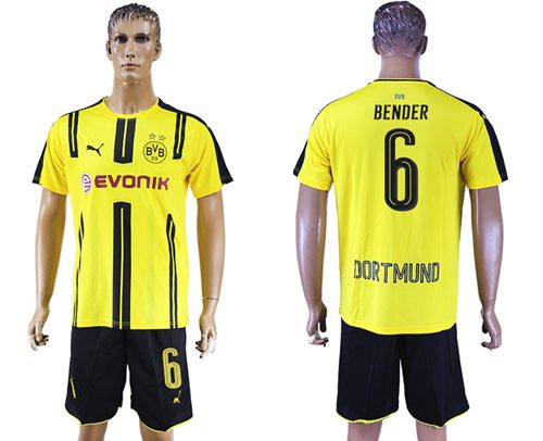 Dortmund 6 Bender Home Soccer Club Jersey