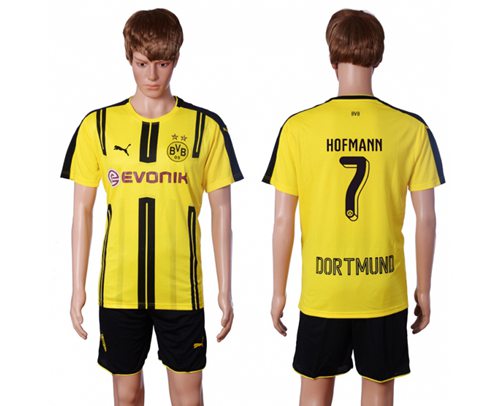 Dortmund 7 Hofmann Home Soccer Club Jersey