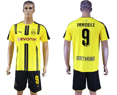 Dortmund 9 Immobile Home Soccer Club Jersey