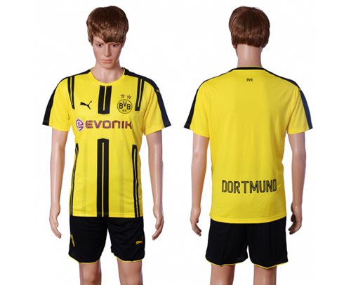 Dortmund Blank Home Soccer Club Jersey