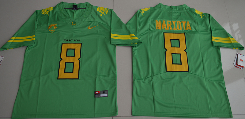 Ducks 8 Marcus Mariota Green Limited Stitched NCAA Jersey