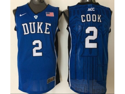 Duke Blue Devils 2 Quinn Cook Blue Basketball Stitched NCAA Jersey