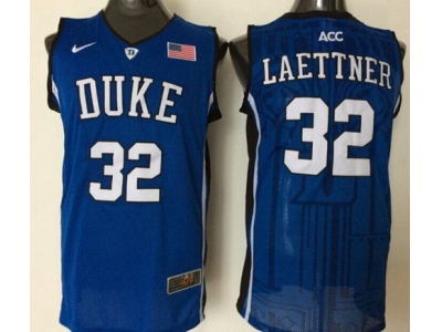 Duke Blue Devils 32 Christian Laettner Blue Basketball Stitched NCAA Jersey