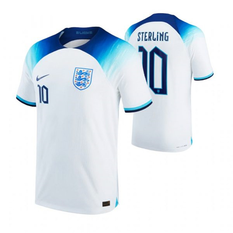 England 10 STERLING Home 2022 FIFA World Cup Thailand Soccer Jersey