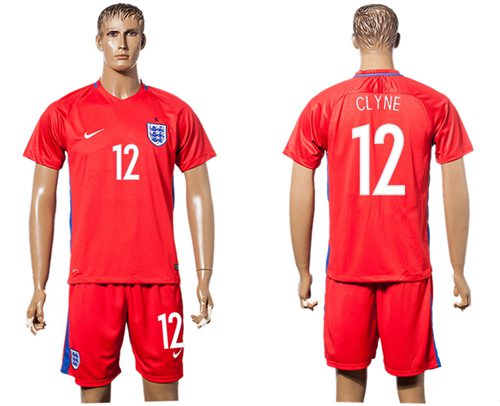 England 12 Clyne Away Soccer Country Jersey
