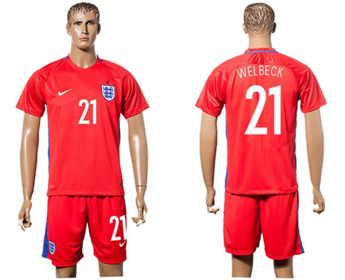 England 21 Welbeck Away Soccer Country Jersey