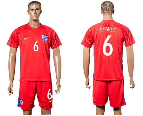 England 6 Stones Away Soccer Country Jersey