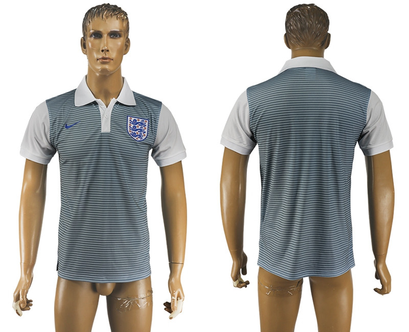 England White Soccer Polo Shirt