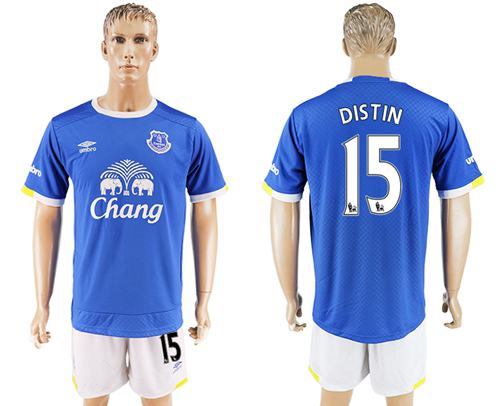 Everton 15 Distin Home Soccer Club Jersey