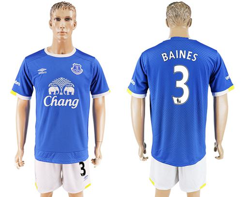 Everton 3 Baines Home Soccer Club Jersey
