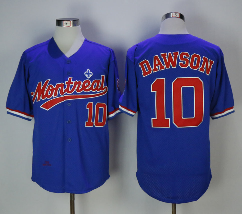 Expos 10 Andre Dawson Blue Cooperstown Collection Mesh Batting Practice Jersey
