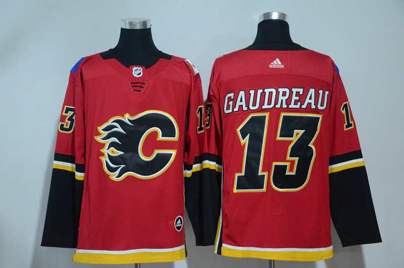 Flames 13 Johnny Gaudreau Red  Jersey
