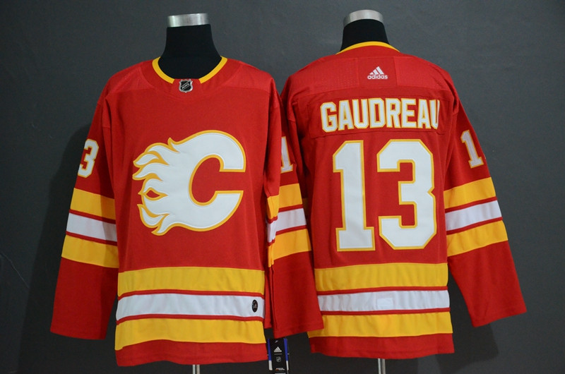 Flames 13 Johnny Gaudreau Red Alternate  Jersey