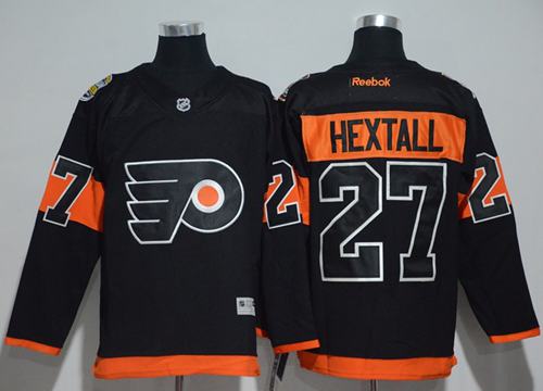 Flyers 27 Ron Hextall Black 2017 Stadium Series Stitched NHL Jersey