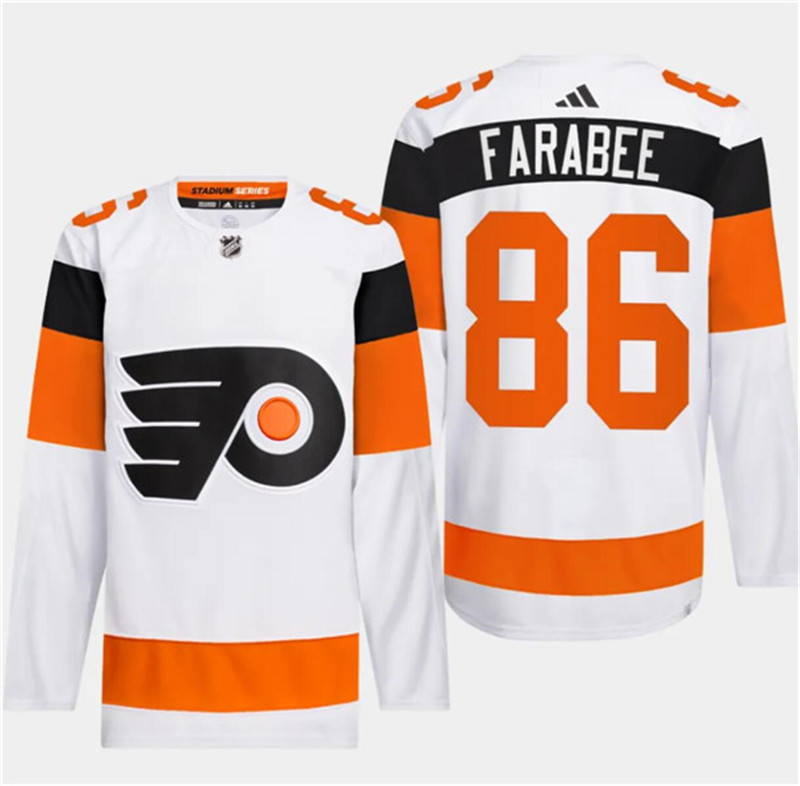 Flyers 86 Joel Farabee White 2024 NHL Stadium Series Adidas Jersey