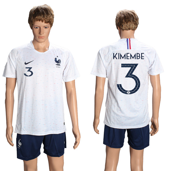 France 5 KIMEMBE Away 2018 FIFA World Cup Soccer Jersey