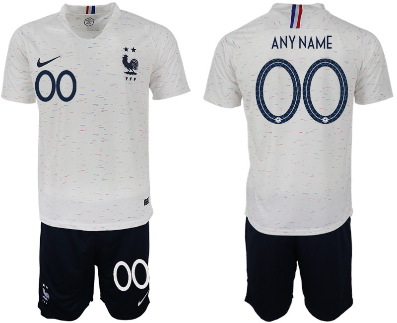 France Away 2018 FIFA World Cup Customized Soccer Jersey