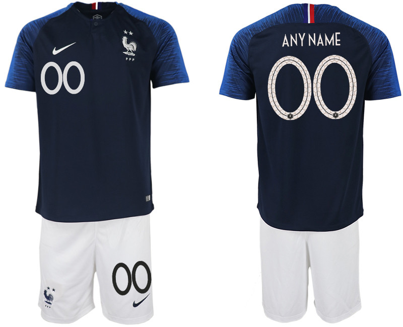France Customized Home 2018 FIFA World Cup Soccer Jersey