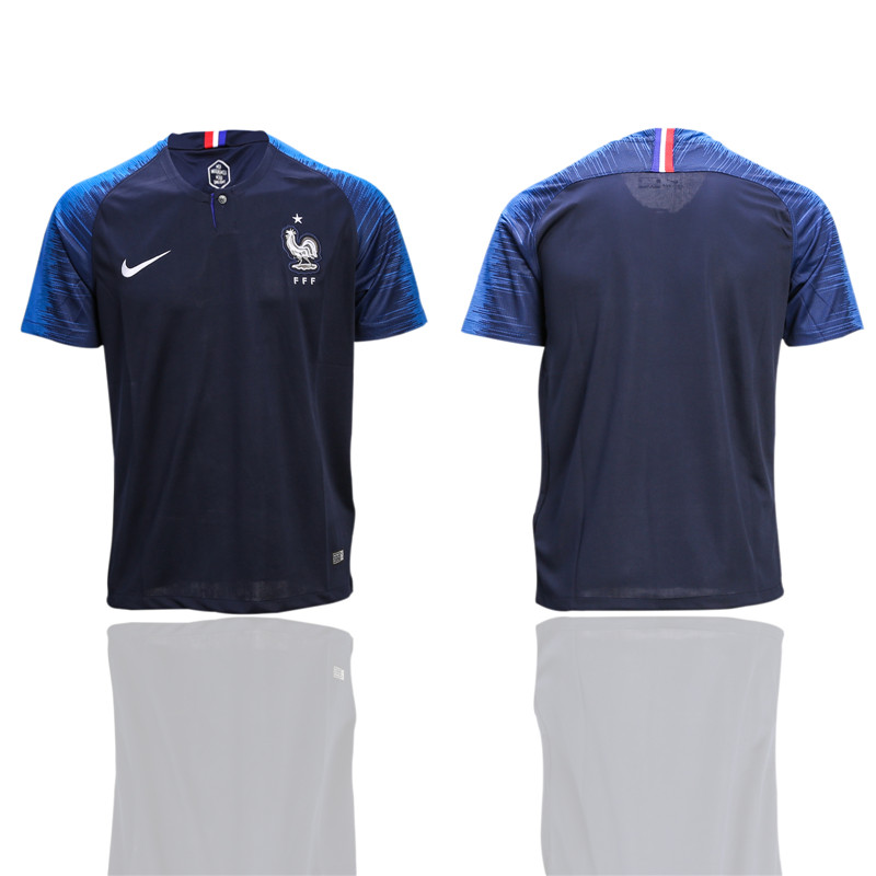 France Home 2 Star Thailand Soccer Jersey