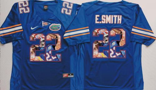 Gators 22 Emmitt Smith Blue Player Fashion Stitched NCAA Jersey