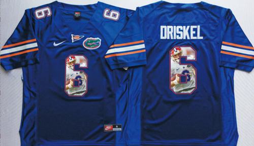 Gators 6 Jeff Driskel Blue Player Fashion Stitched NCAA Jersey