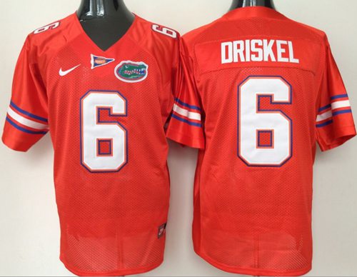 Gators 6 Jeff Driskel Orange Stitched NCAA Jersey